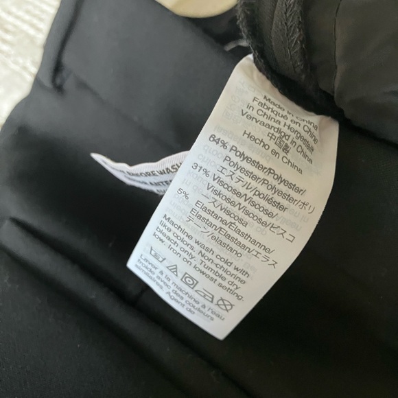 J CREW Black Straight Leg Flat Front High Rise Trouser Size 2 - Picture 11 of 11